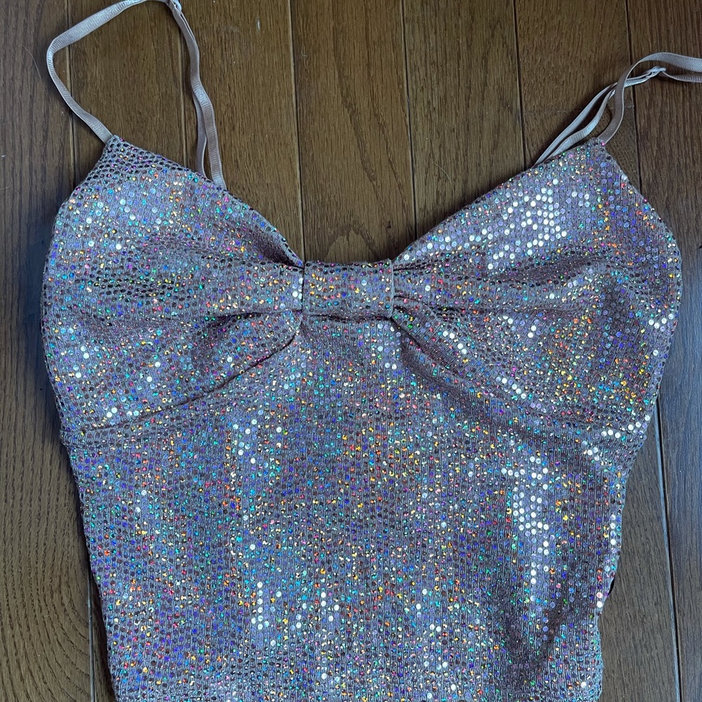 Shiny Tank Top Papaya